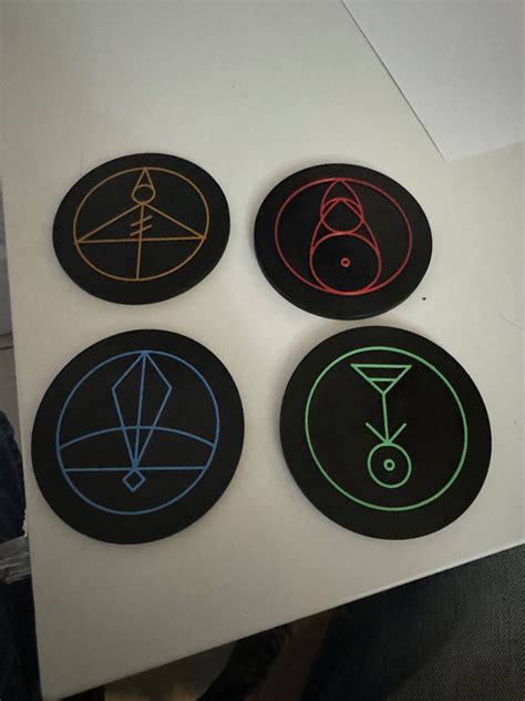 The Owl House: Magic Glyph's - Coaster Set! (Light, Ice, Plant, Fire ...