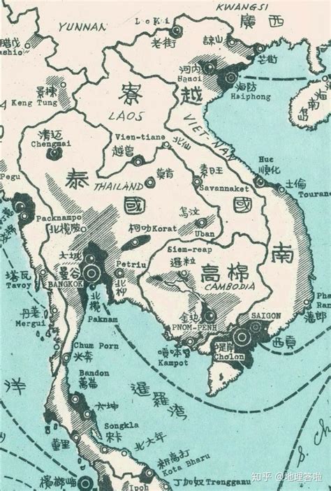 手绘老地图：华侨在东南亚地区分布图 - 知乎