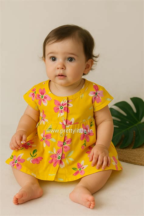Pretty Little cloud Muslin Baby Frock | 0–2 Years | Soft & Breathable ...