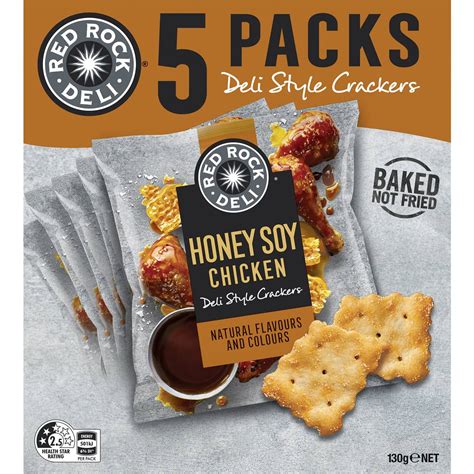 Red Rock Deli Honey Soy Chicken Gourmet Deli Style Crackers Multipack ...