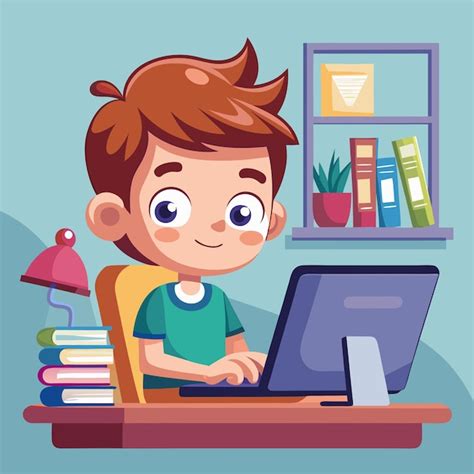 Kid On Computer Stock Image 的图像结果
