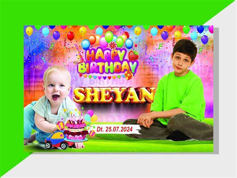 6x4 Birthday Flex Banner PSD Template – Editable Birthday Design for ...