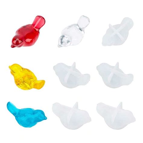 10PCS 3D Bird Resin Mold Set, Silicone Jewelry Molds For DIY UV Resin ...