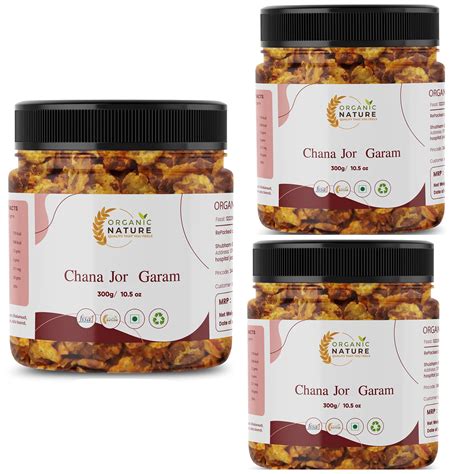 ORGANIC NATURE Chana Jor Garam Chana Jhor Roasted Chana JOR Garam Pack ...