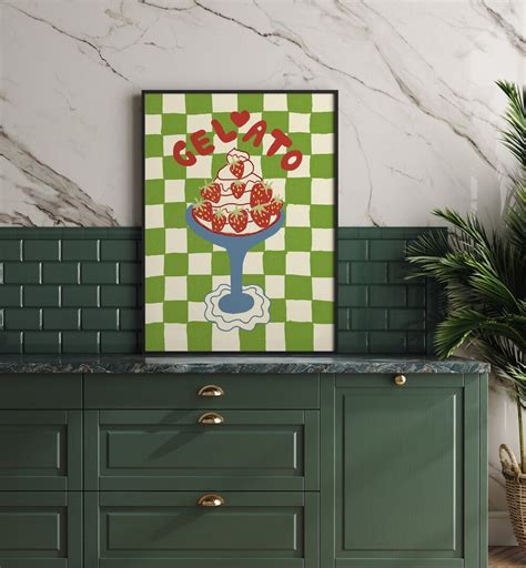 Gelato Kitchen Posters Art Print For Bright Kitchens – Asianmonk