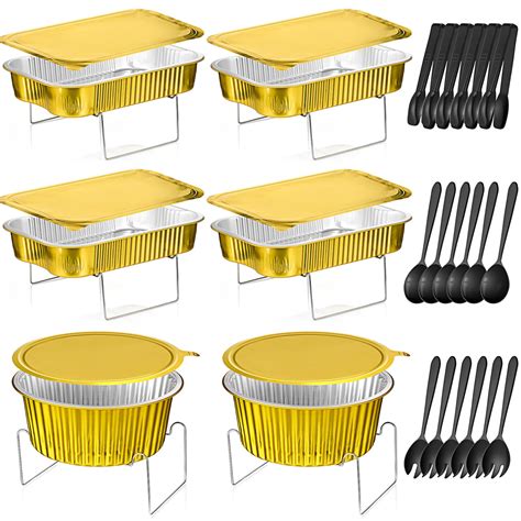 Amazon.com: Maxcheck 30 Pcs 6 Sets Disposable Chafing Dishes Buffet Set ...
