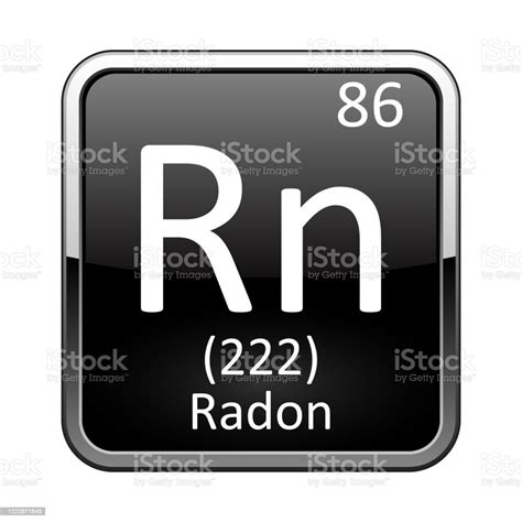The Periodic Table Element Radon Vector Illustration Stock Illustration ...