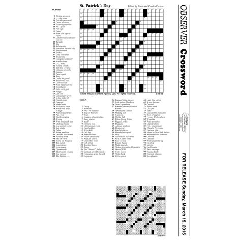 Sample of horizontal Observer Crossword – asiafeatureIndia