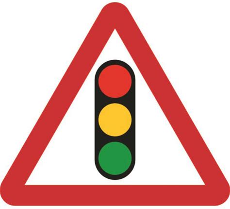 Zintec 750mm Triangular Traffic Lights Road Sign (No Frame)