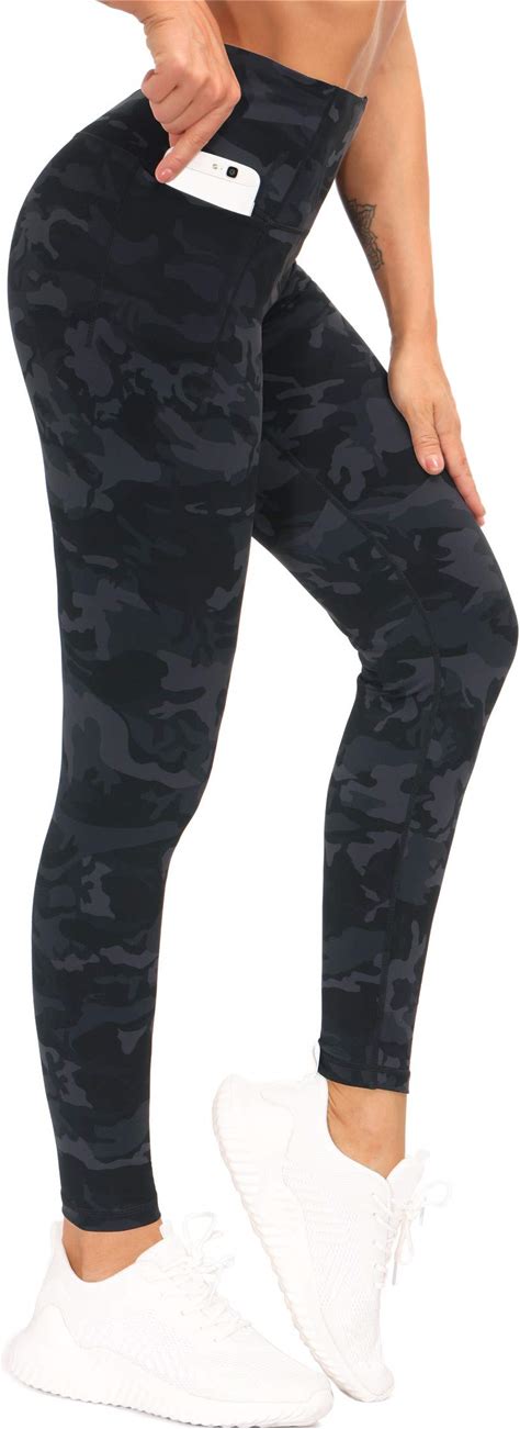 THE GYM PEOPLE Thick High Waist Yoga Pants with Pockets, Tummy Control Workout Running Yoga Leggings