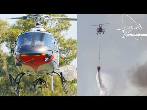 AS350 Firefighting in Action - Massive wildfire near Rome Airport
