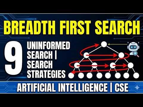 9. Breadth First Search | Uninformed Search | Search Strategies | Artificial Intelligence | CSE
