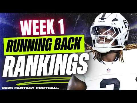 🔥 NEW TOP 30 RB RANKINGS for Week 1 Fantasy Football 🚀 | Fantasy Football Rankings
