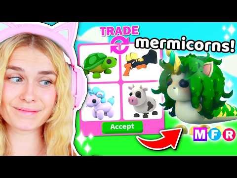 Trading For MERMICORNS In Adopt Me