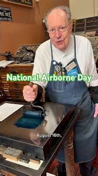 Howard prints a person with a parachute for National Airborne Day (August 16)