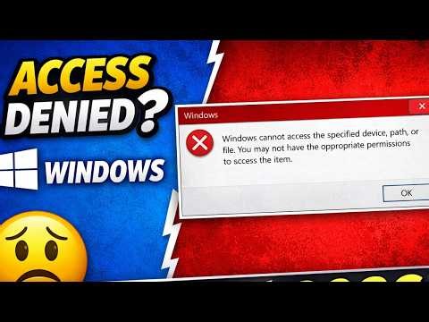 Fix Windows Cannot Access Specified Device Path or File (2026) | Easy Solution