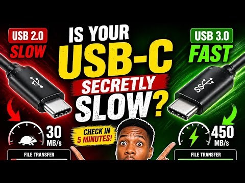 Is Your USB-C Port Secretly Slow? (USB 2.0 vs 3.0 Explained!)”