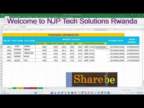 Module 4. Complete Excel Course (Beginner – Intermediate – Advanced) SUM, Currency, Average,Min,Max,