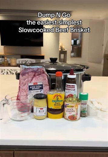 Those most quickest easiest simple slow cooked brisket that the whole family loves. I don’t sear the meat and I don’t shred it I actually slice it for my family. We also do different sides I like to mix it up but more often then not some sort of potato’s. Need to learn a mad Mac n cheese to go with it. Recipe from @taste.com.au @Coles Ingredients 800g flat piece beef brisket or beef chuck steak, trimmed Olive oil cooking spray 2 sprigs fresh rosemary 1/4 cup dijon mustard 1/2 cup Coles Squeezy S