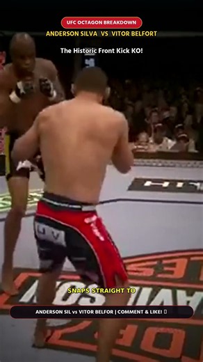 🥊 Anderson Silva vs Vitor Belfort | The Historic Front Kick KO! #Shorts