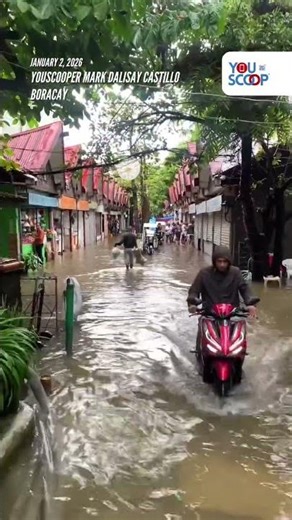 Pagbaha sa ilang bahagi ng Boracay, naranasan matapos ang malakas na ulan | YouScoop+
