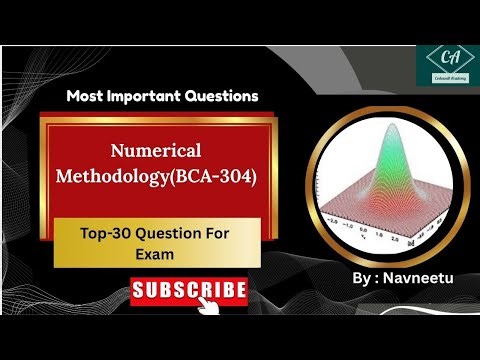 BCA-304 Numerical Methods: Master the TOP 30 Questions in 1 Day! #exam #brabuniversity #bca #cma