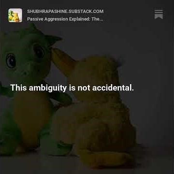 Passive Aggression Explained: The Silent Behavior That’s Hurting Your Relationships #psychology