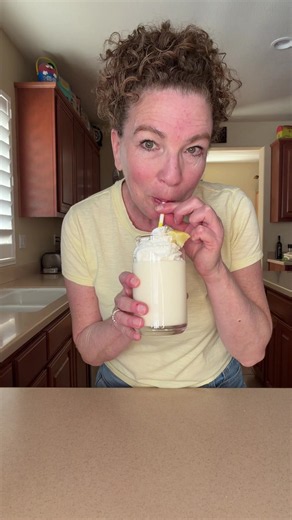 - 1 cup fresh lemon juice - 3 Tbsp sugar - 3 big scoops vanilla ice cream - lemon zest - Redi Whip topping *Feel free to blend in some ice *Add your favorite liquor, like lemon vodka or rum. Jack Daniels could also be interesting, similar to a Lynchburg Lemonade.