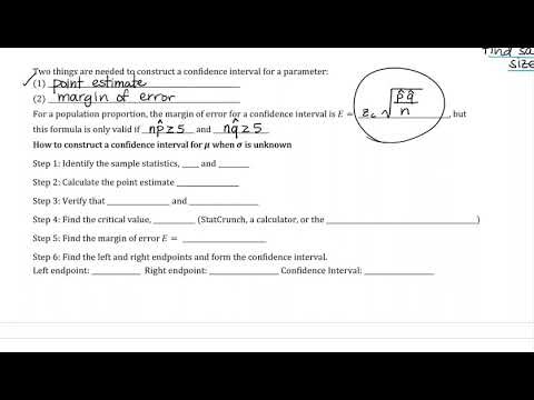 Confidence Intervals for Population Proprtion Pt 3 Step by Step How to