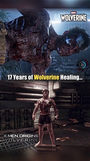 This Healing Animation Changed a LOT in 17 Years! #wolverine #gaming #shorts