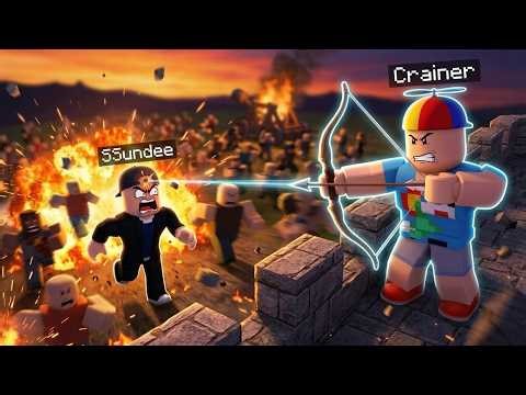 DEFENDING MY CASTLE FROM SSundee in Roblox!