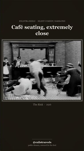Roller Skaters Crash the Café 😂 | Charlie Chaplin's The Rink (1916)