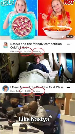Ryan Trahan Vs Like Nastya Views Different🤯! #shorts #ytshorts #funny #usacreators #memes #asmr #fyp