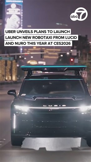 Uber, Lucid and Nuro on Monday unveiled plans to launch a new jointly developed robotaxi later this year at CES 2026, joining the ranks of Alphabet's Waymo and Elon Musk's Tesla that have high hopes of large-scale robotaxi deployment in the U.S. Click here to watch the ABC7 Originals docuseries of driverless technology development in the Bay Area and beyond: https://abc7news.com/driverless/ | ABC7 News
