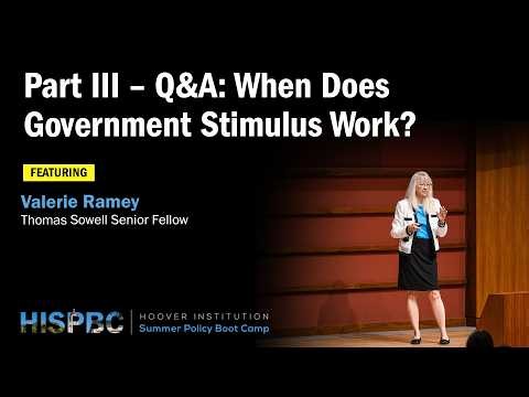 When Does Government Stimulus Work? | Valerie Ramey