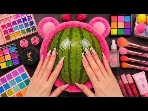 ASMR Makeup on Watermelon (No Talking)