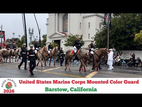 United States Marine Corps Mounted Color Guard (Barstow, California)- 137th Rose Parade 2026
