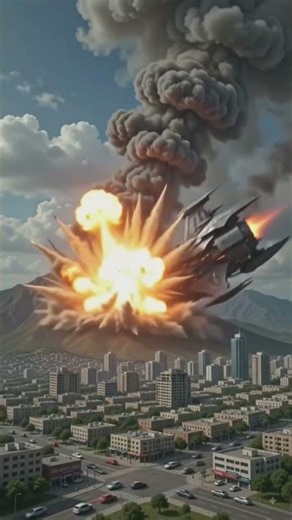 🚀 Giant Spaceship Crashes on Earth 🌎#GiantSpaceship #Alien#SciFi #Space #AICinematic#SpaceshipCrash