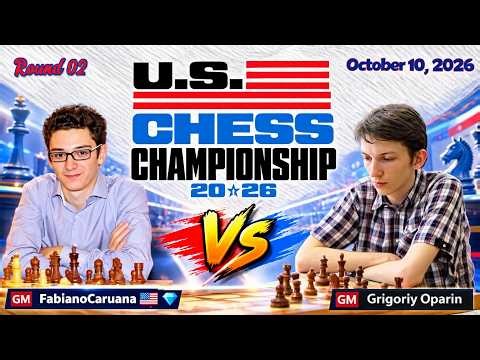 Fabiano Caruana vs Grigoriy Oparin - U.S. Chess Championships 2026 - Saint Louis Chess Club