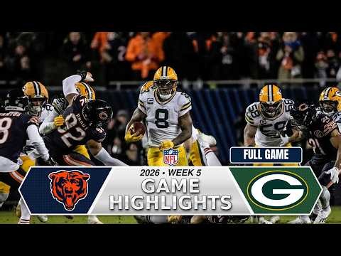 Green Bay Packers vs Chicago Bears | Full Game Highlights | NFL Week 5, 2026