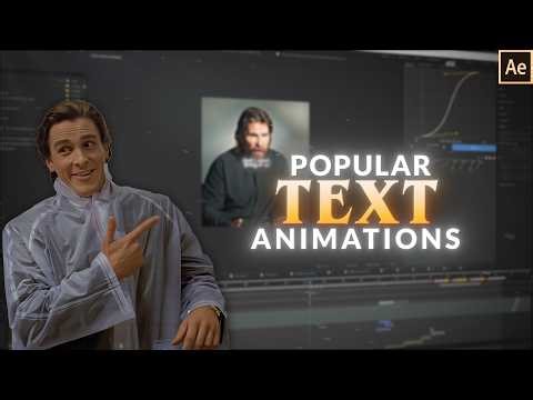 Popular Text Animations For Your Edits | After Effects Tutorial