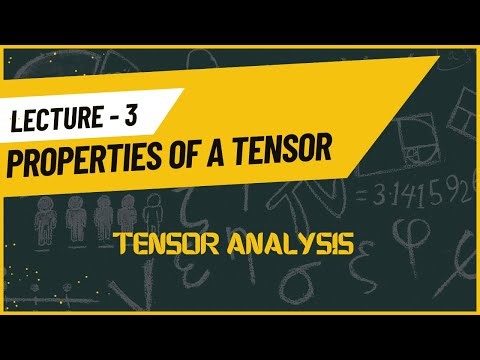Tensor Analysis Lecture 3 : Properties of a Tensor|Symmetry|Inner product|Contraction|Outer product