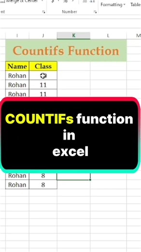 Countifs Function in Excel | Excel Job Interview Questions #shorts #excel #exceltips #exceltricks