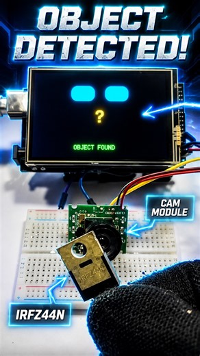 Real-Time Object Detection Using Camera Module 🤖#shorts #electronics#diy#arduino