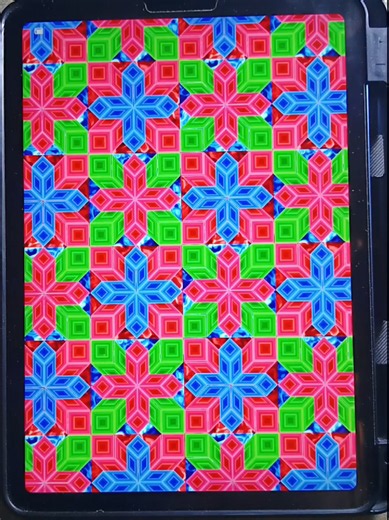 Popping 3D Repeating Grid — Procreate Tutorial