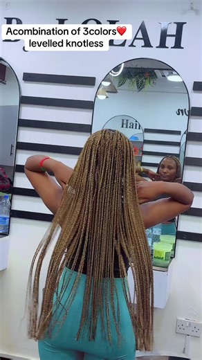 Stunning Knotless Braids in Three Beautiful Colors