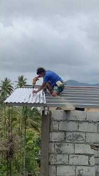 Building my house part 7: Finally our house roof is now done ✅ #villagelife #slums #vlog