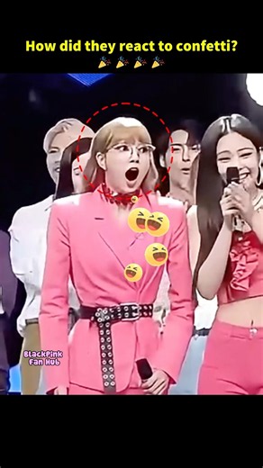 The Confetti Exploded... Lisa's Face Was Priceless 😭😂 #blackpink #lisa #shortvideo