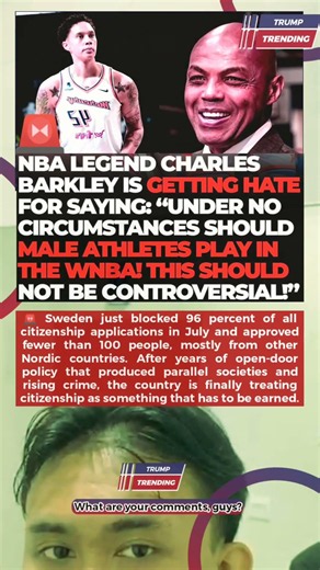 Charles Barkley Says Men Should Not Compete In The WNBA His Comments Spark Debate #BreakingNews #USN