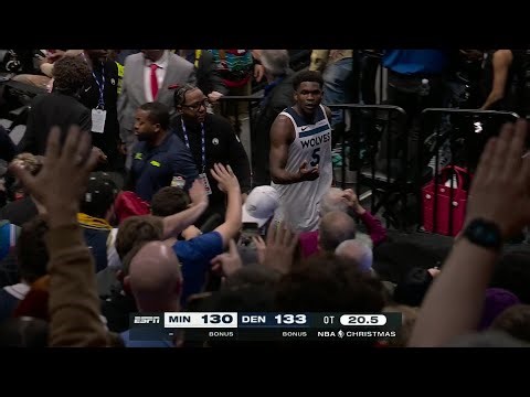 Anthony Edwards EJECTED in overtime after getting 2 techs vs. Nuggets on Christmas 🎄 | NBA on ESPN
